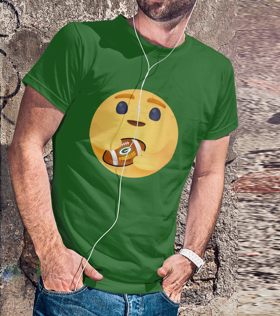 Care Emoji Hugs Green Bay Packers Football T-Shirt