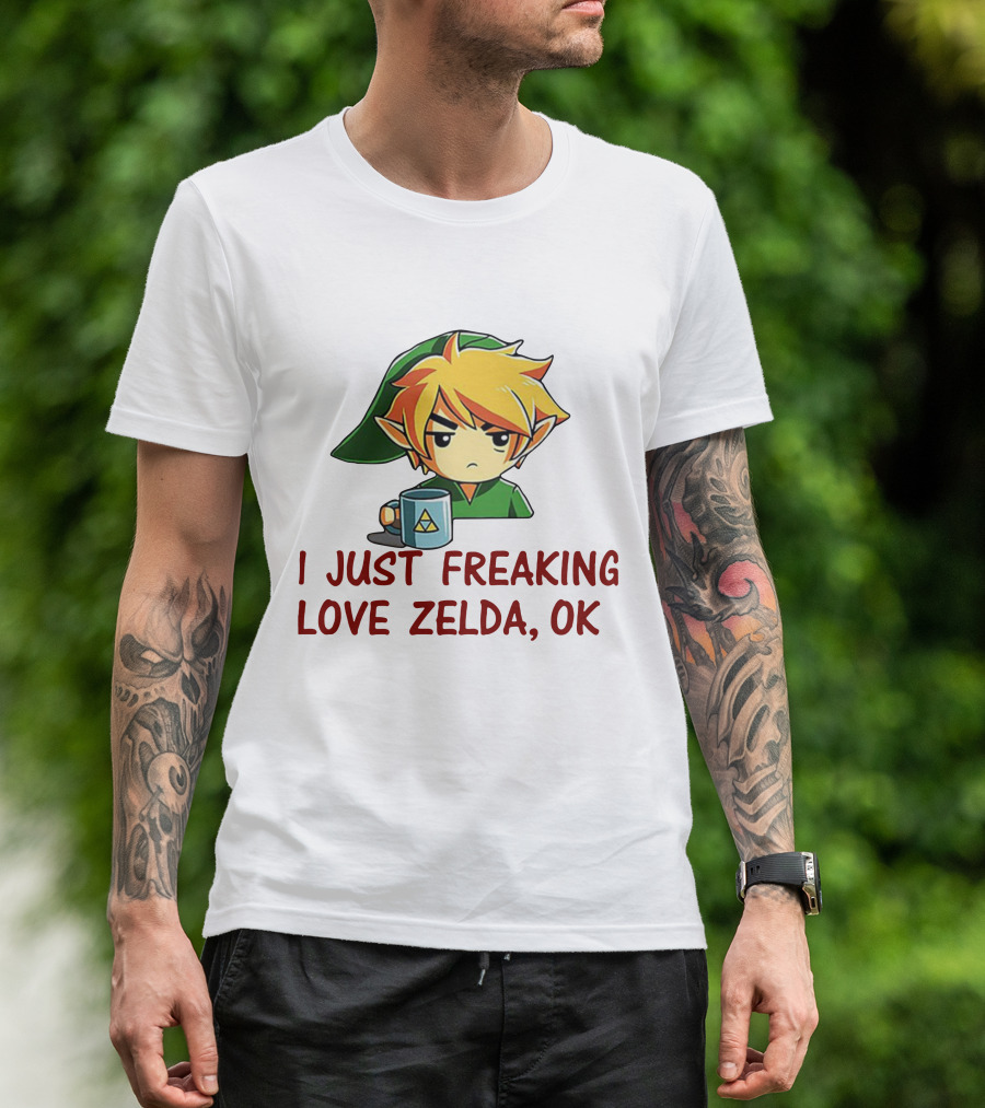 I Just Freaking Love Zelda OK With Triforce Mug And Character T-Shirt