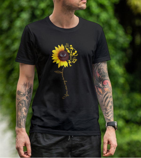 Sunflower You Are My Sunshine Jack Skellington Nightmare Before Christmas T-Shirt