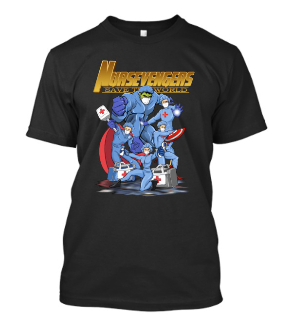 Nursevengers Save The World With Marvel Icons And Hero-Themed Medical Team T-Shirt