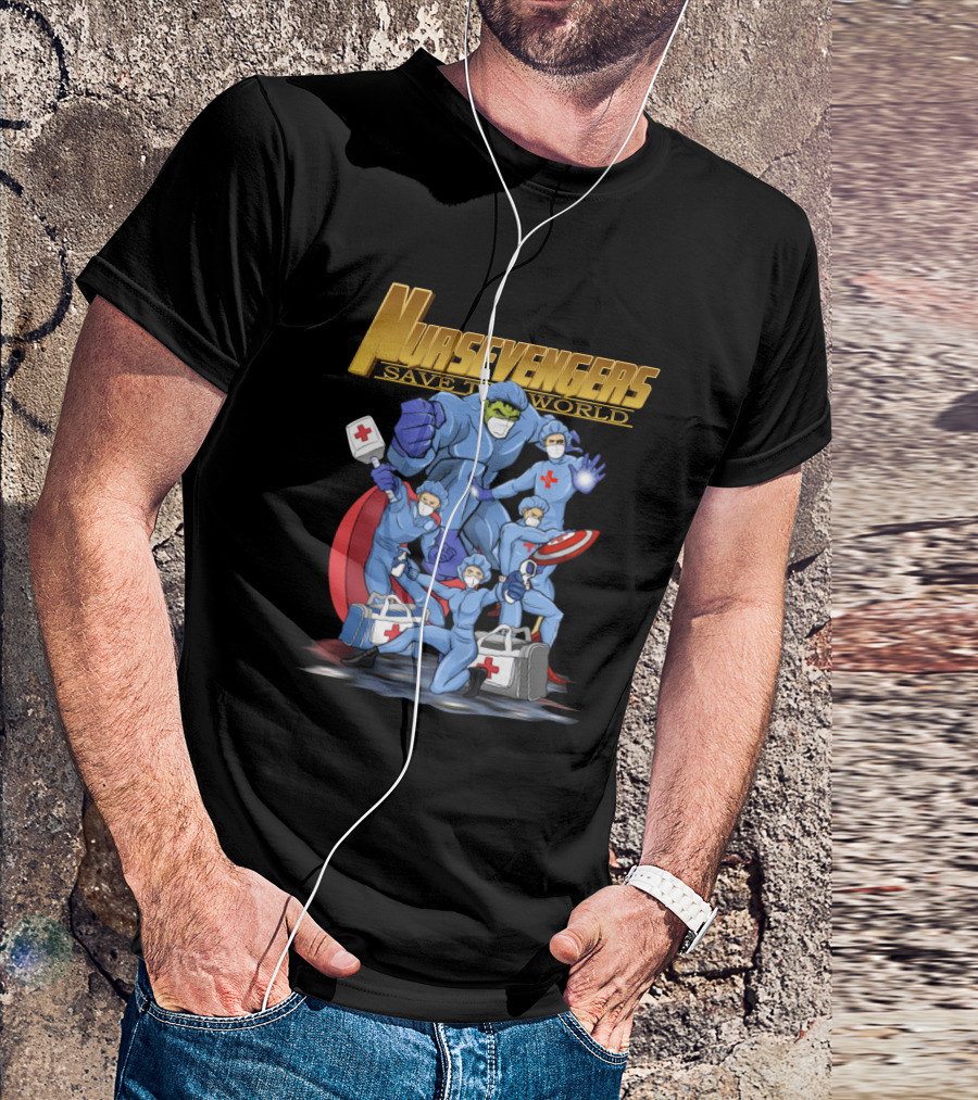 Nursevengers Save The World With Marvel Icons And Hero-Themed Medical Team T-Shirt