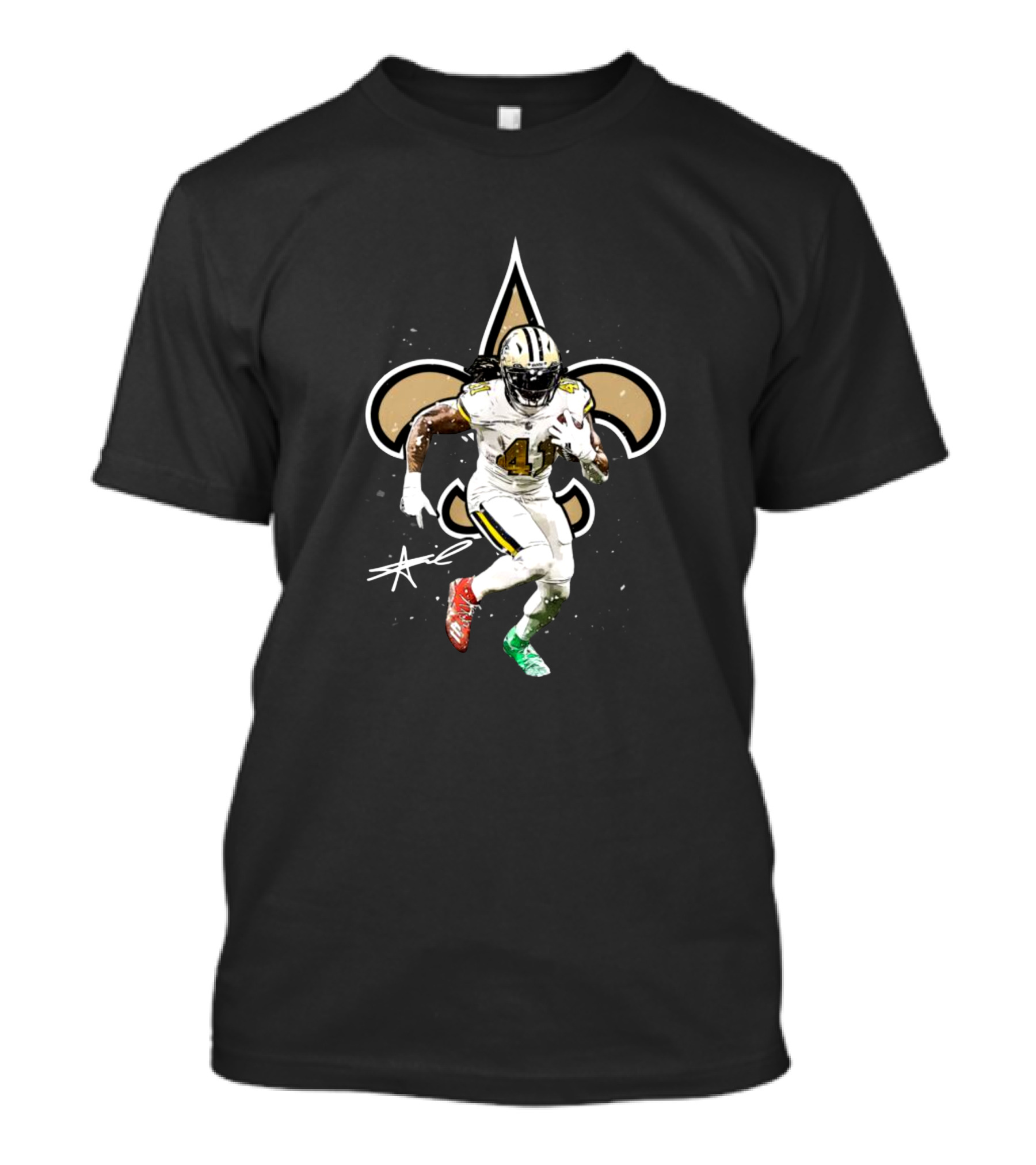 New Orleans Saints Alvin Kamara Fleur-de-Lis Signature T-Shirt
