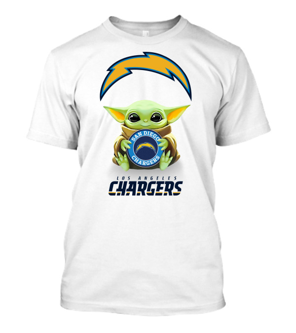 Baby Yoda Hug Los Angeles Chargers San Diego Chargers T-Shirt