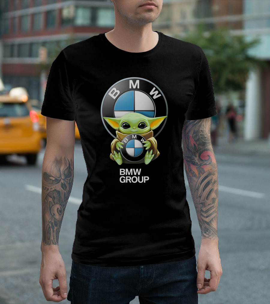 BMW Group Star Wars Baby Yoda Hug BMW T-Shirt