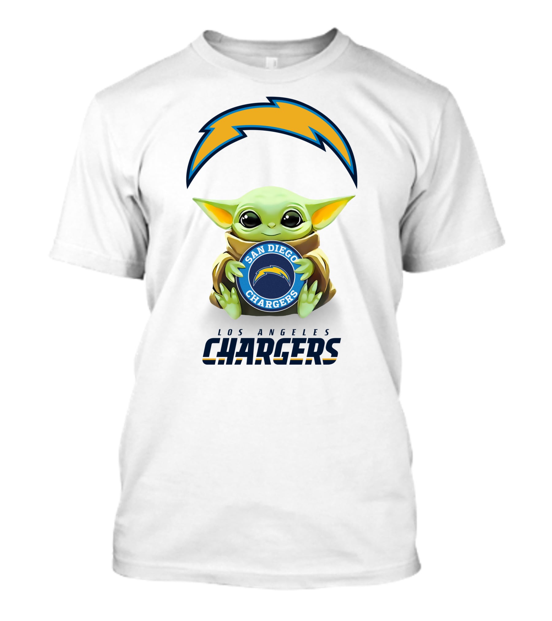 Star Wars Baby Yoda Hug Los Angeles Chargers San Diego Chargers T-Shirt