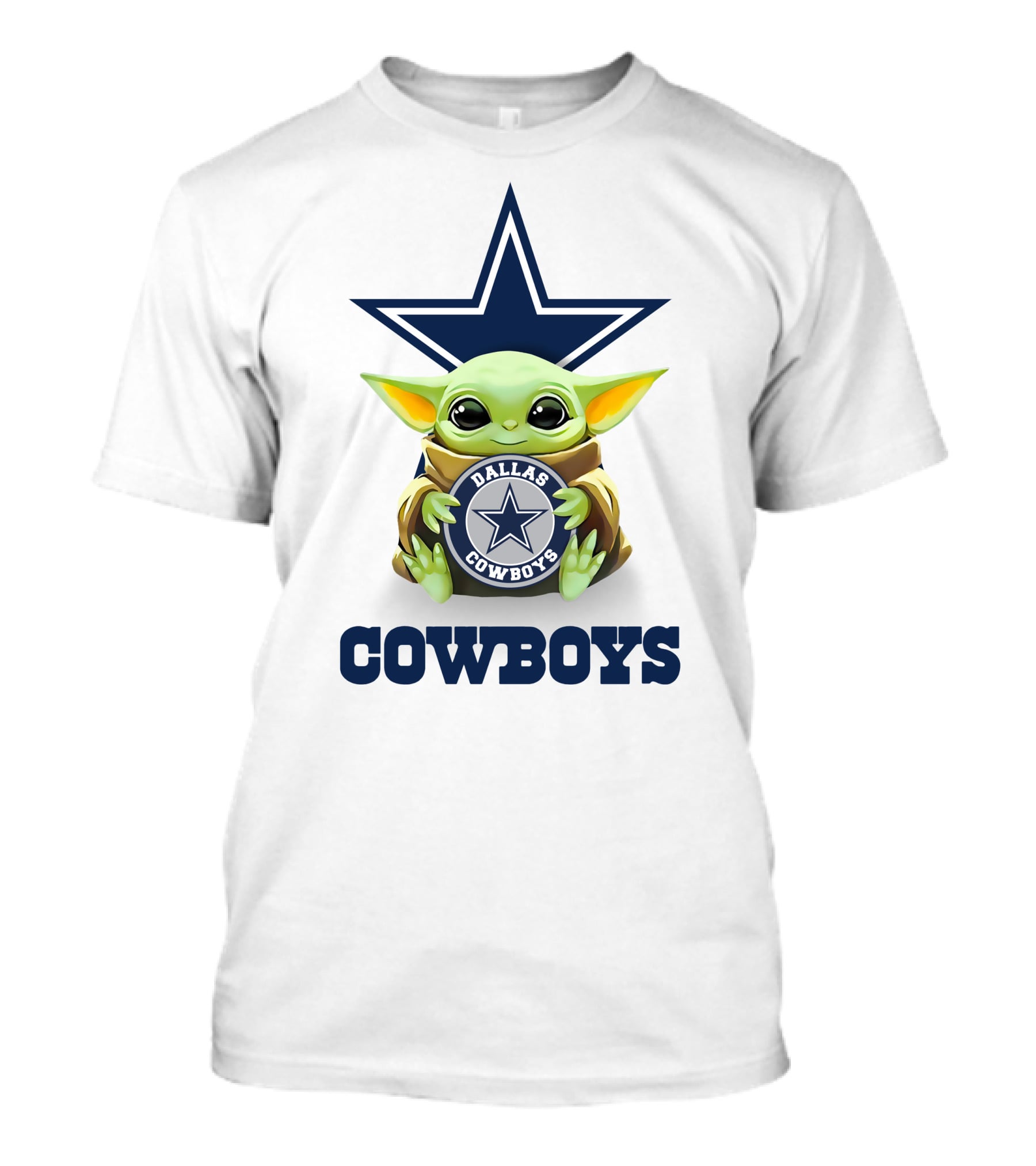Baby Yoda Dallas Cowboys Hug Cuteness Star Wars NFL Fan Favorite T-Shirt