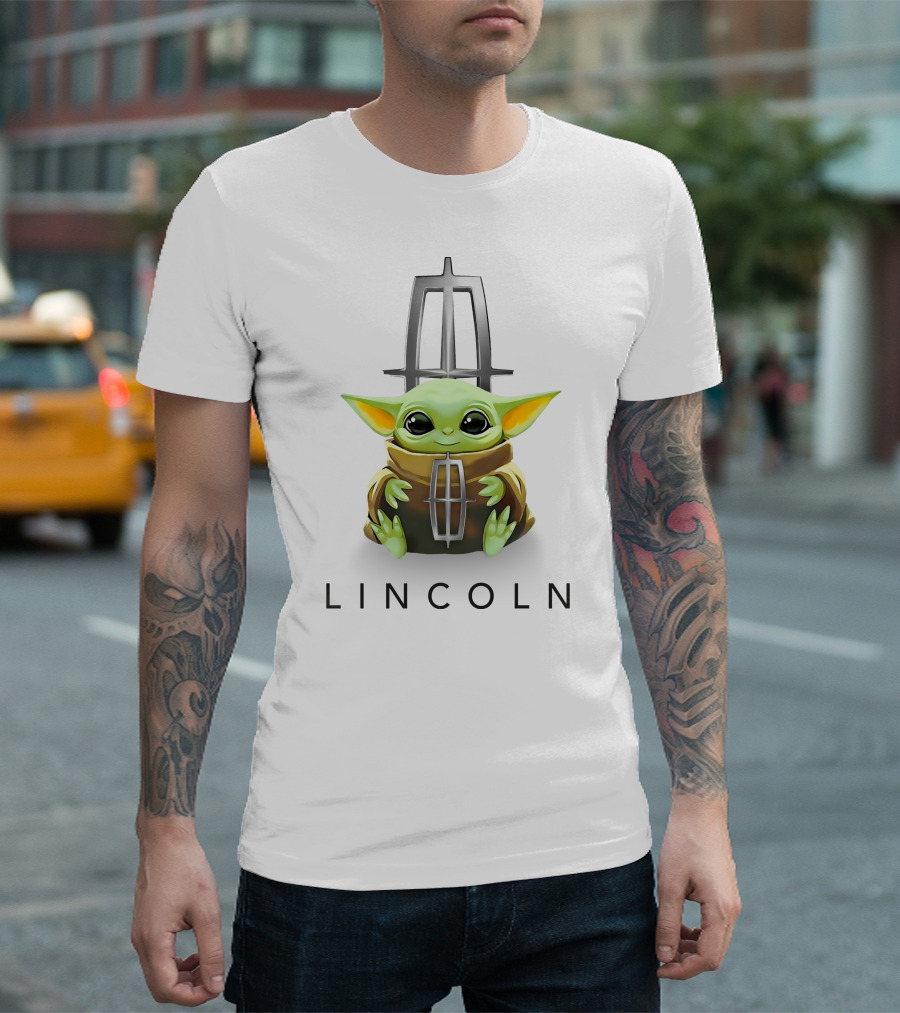 Baby Yoda Lincoln Center Hug White T-Shirt