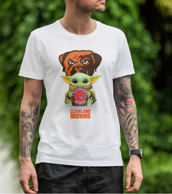 Star Wars Baby Yoda Cleveland Browns T-Shirt