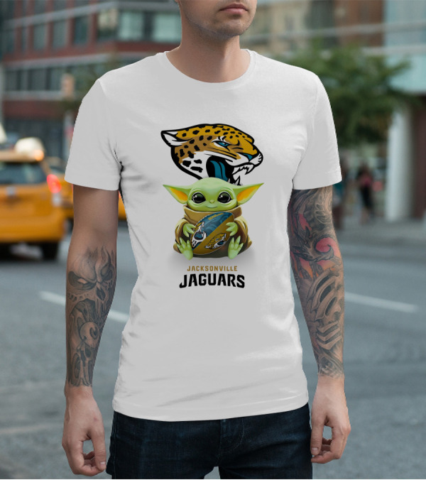 Star Wars Baby Yoda Jacksonville Jaguars Football抱 T-Shirt
