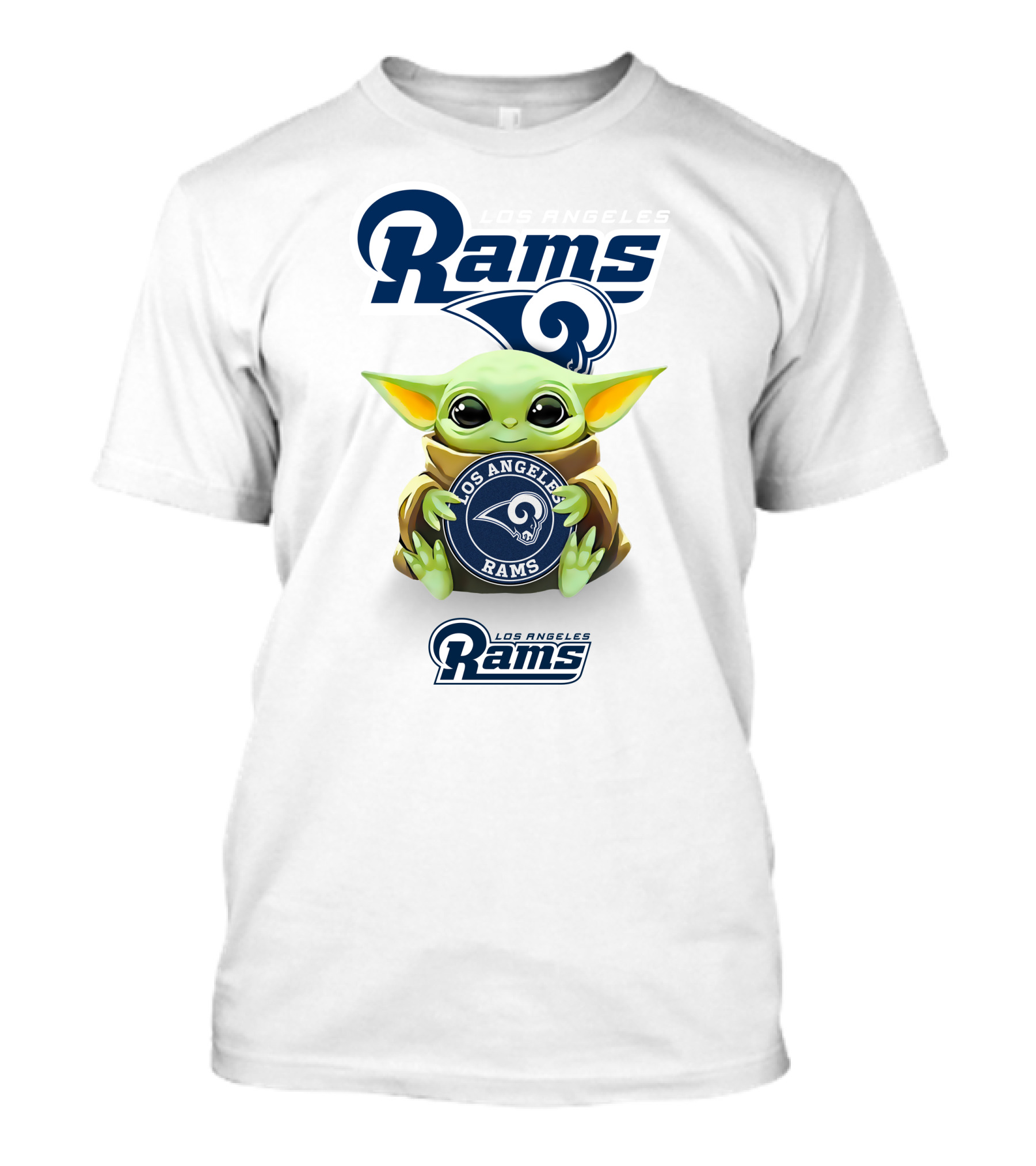Star Wars Baby Yoda Hug Los Angeles Rams T-Shirt