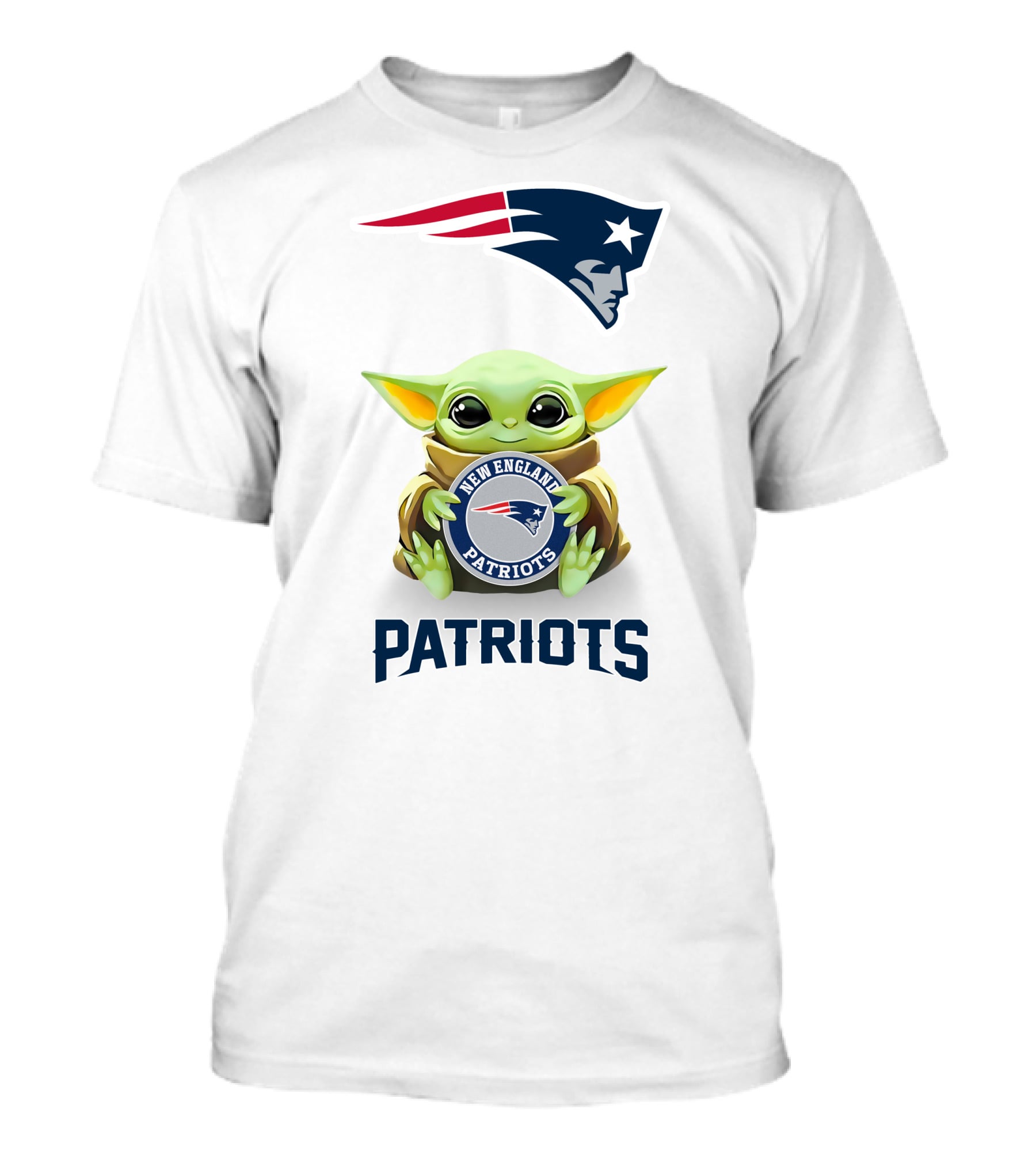 Star Wars Baby Yoda New England Patriots Hugging T-Shirt