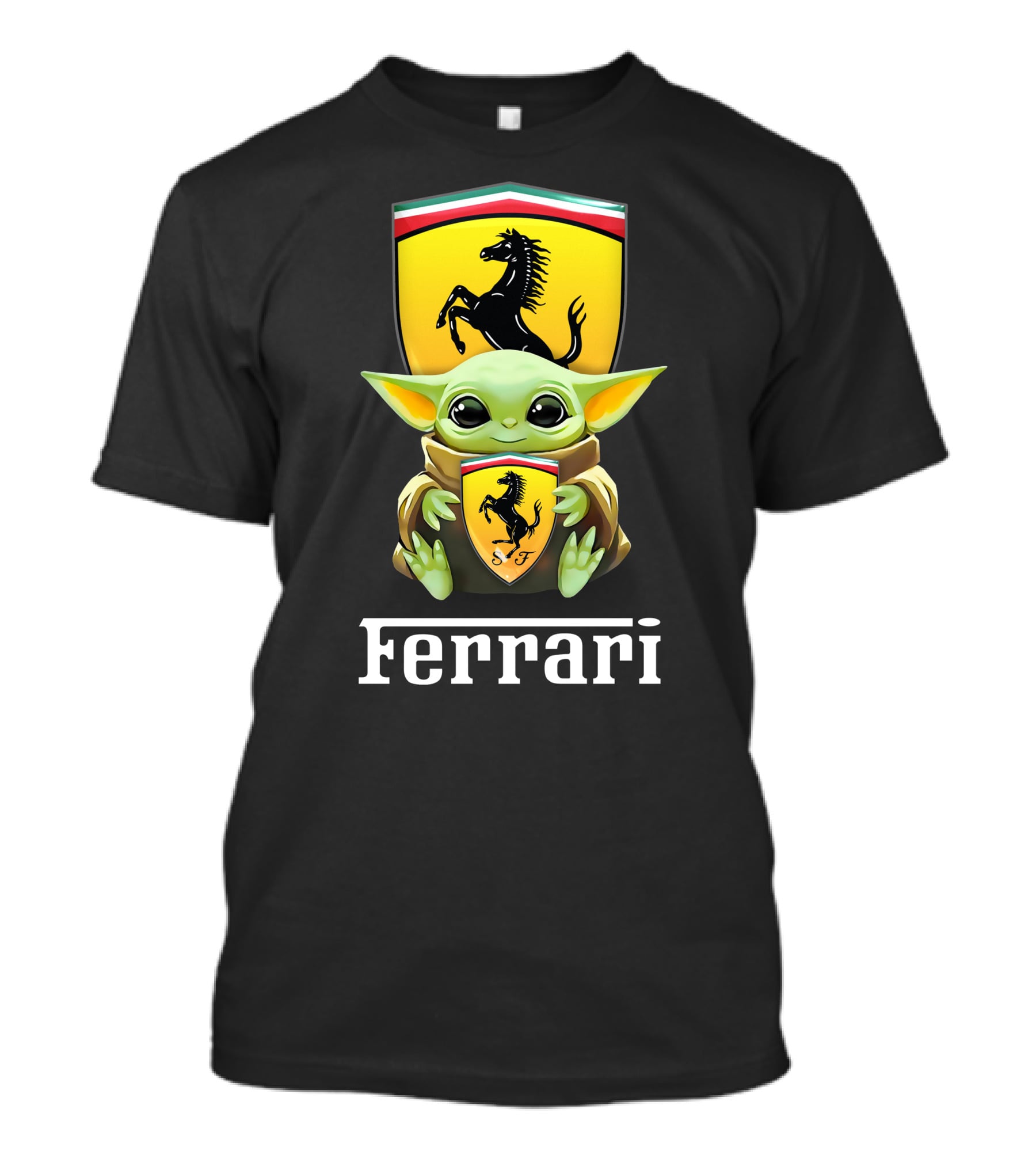 Ferrari Grogu Hug Black T-Shirt