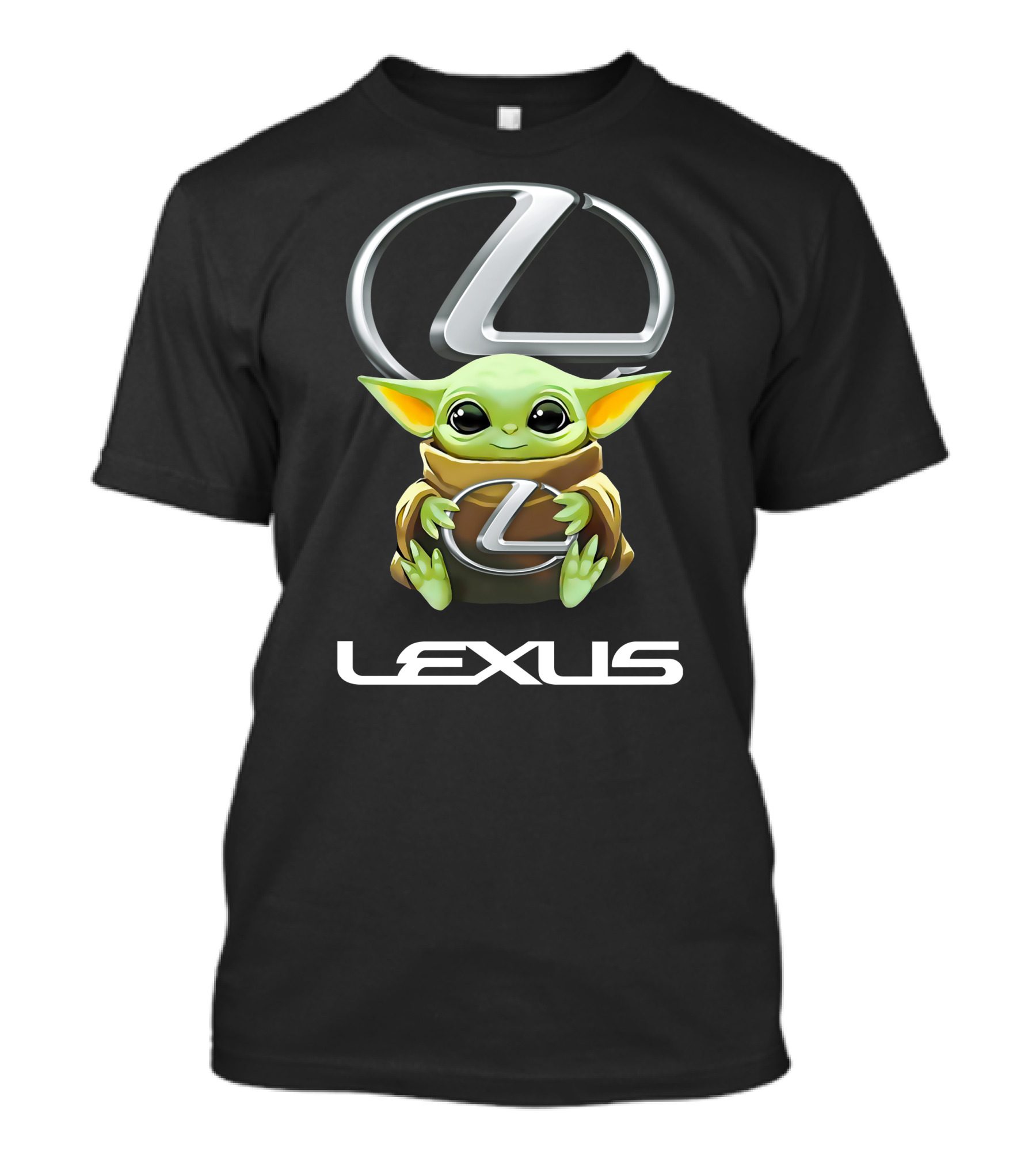 Grogu Holding Lexus Logo With Iconic Emblem T-Shirt