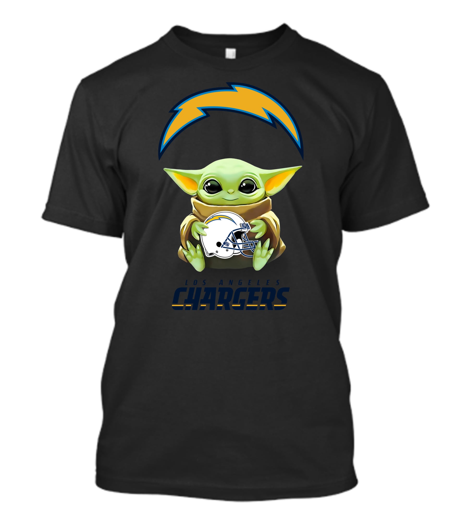 Grogu Hug Los Angeles Chargers Helmet T-Shirt