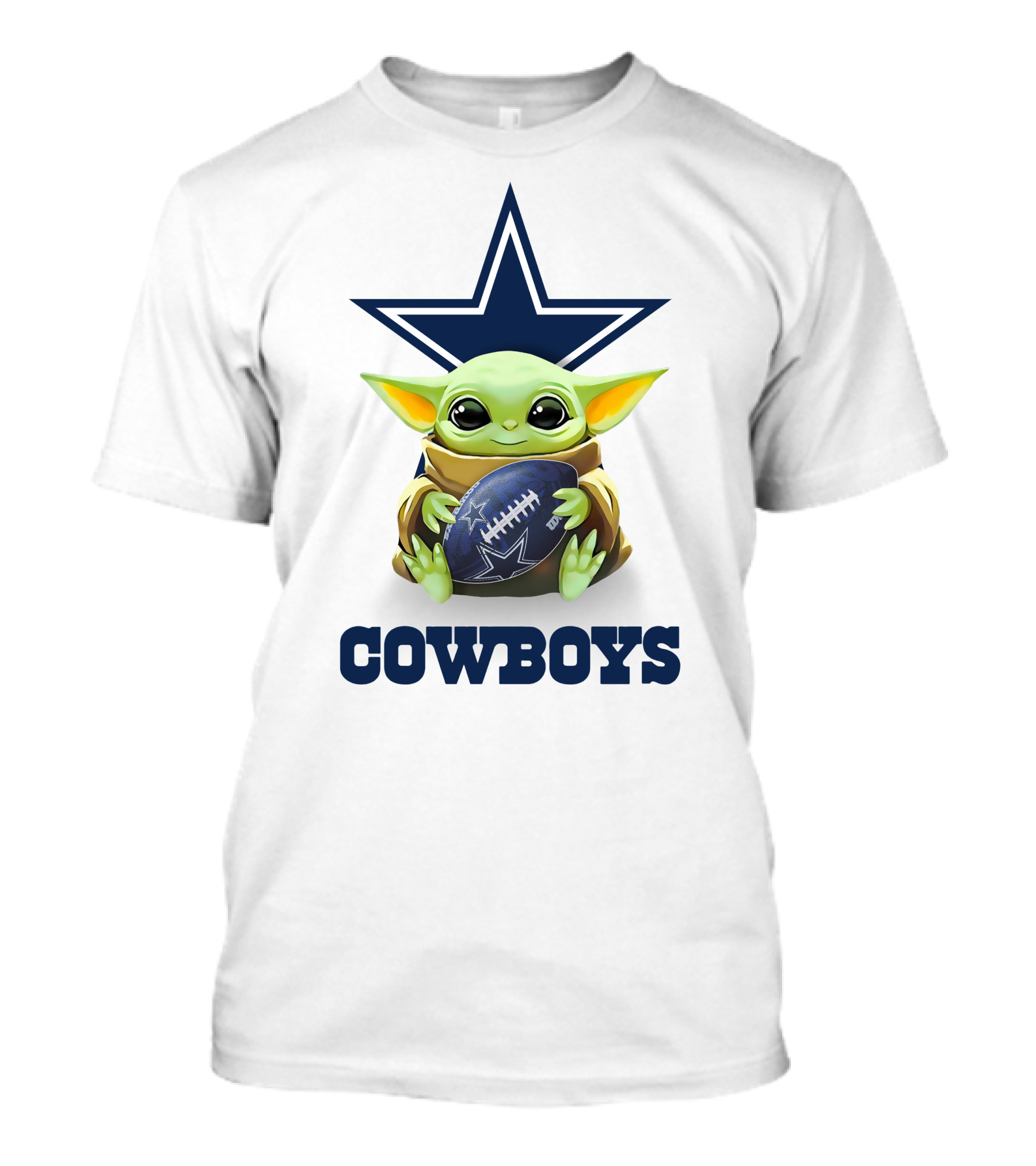 Grogu Cowboys Football Star Logo Hug Dallas Tailgate T-Shirt