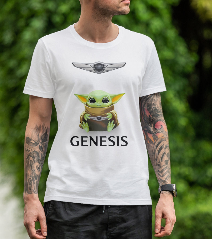 Genesis Logo Grogu Hug T-Shirt