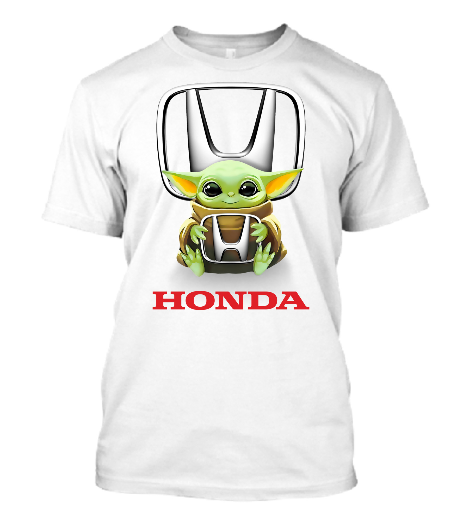 Grogu Holding Honda Logo Emblem T-Shirt