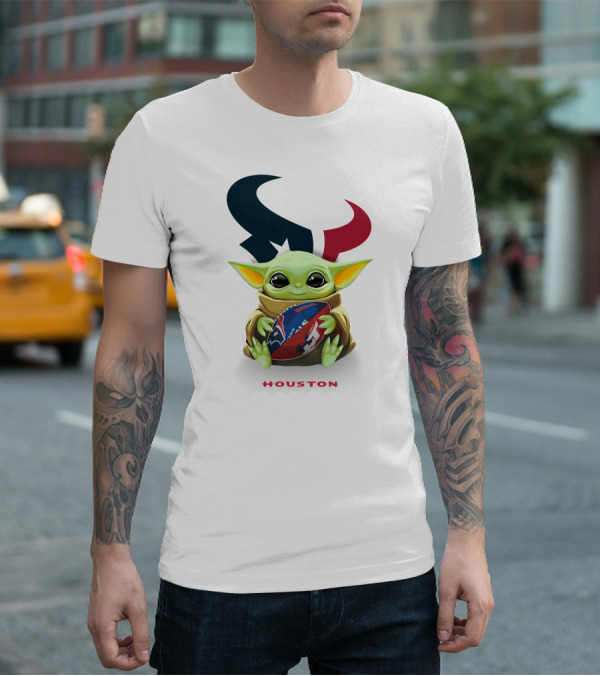 Grogu Hug Houston Texans Football Houston T-Shirt