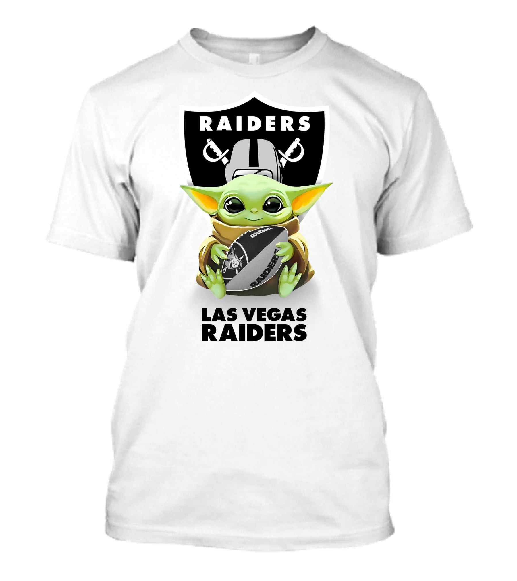Las Vegas Raiders Grogu Hug Football Fan Gear T-Shirt