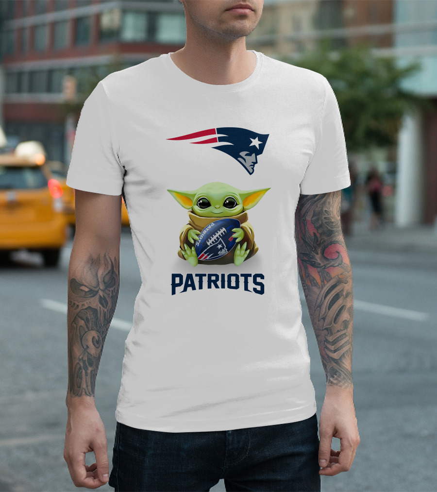 Grogu New England Patriots Football Hug Patriots T-Shirt