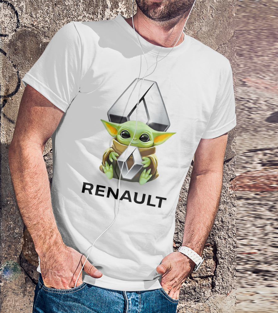 Grogu Holding Renault Emblem T-Shirt