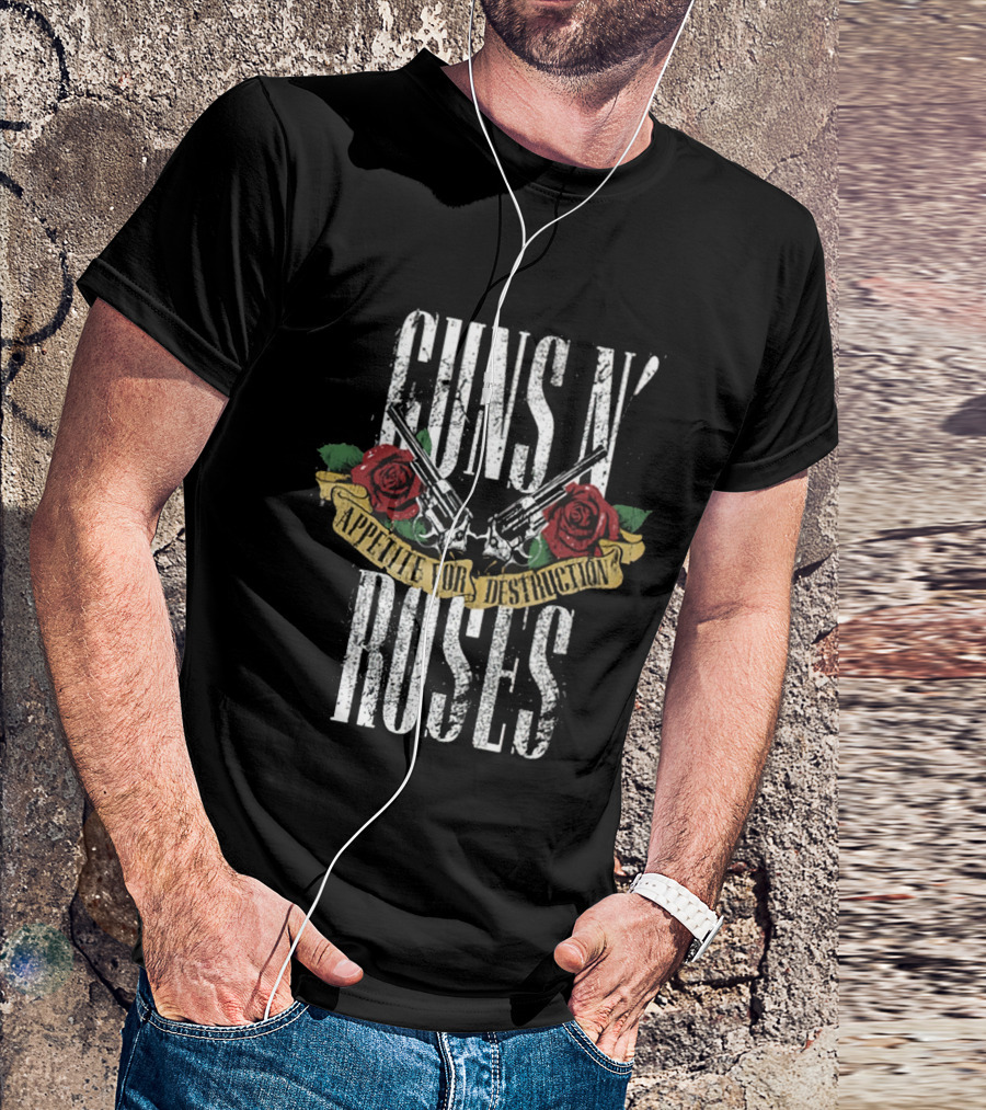 Guns N' Roses Appetite For Destruction Roses Pistols T-Shirt