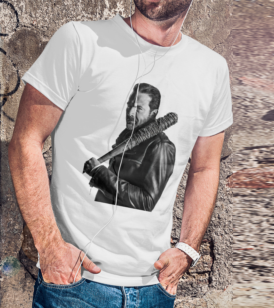 Jeff Negan Walking Dead Lucille Bat Iconic Image T-Shirt