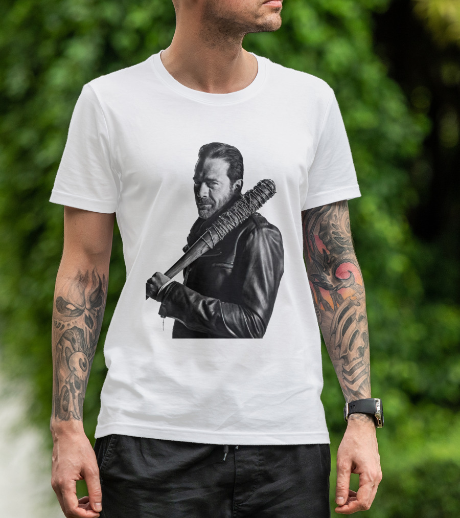 Jeff Negan Walking Dead Lucille Bat Iconic Image T-Shirt