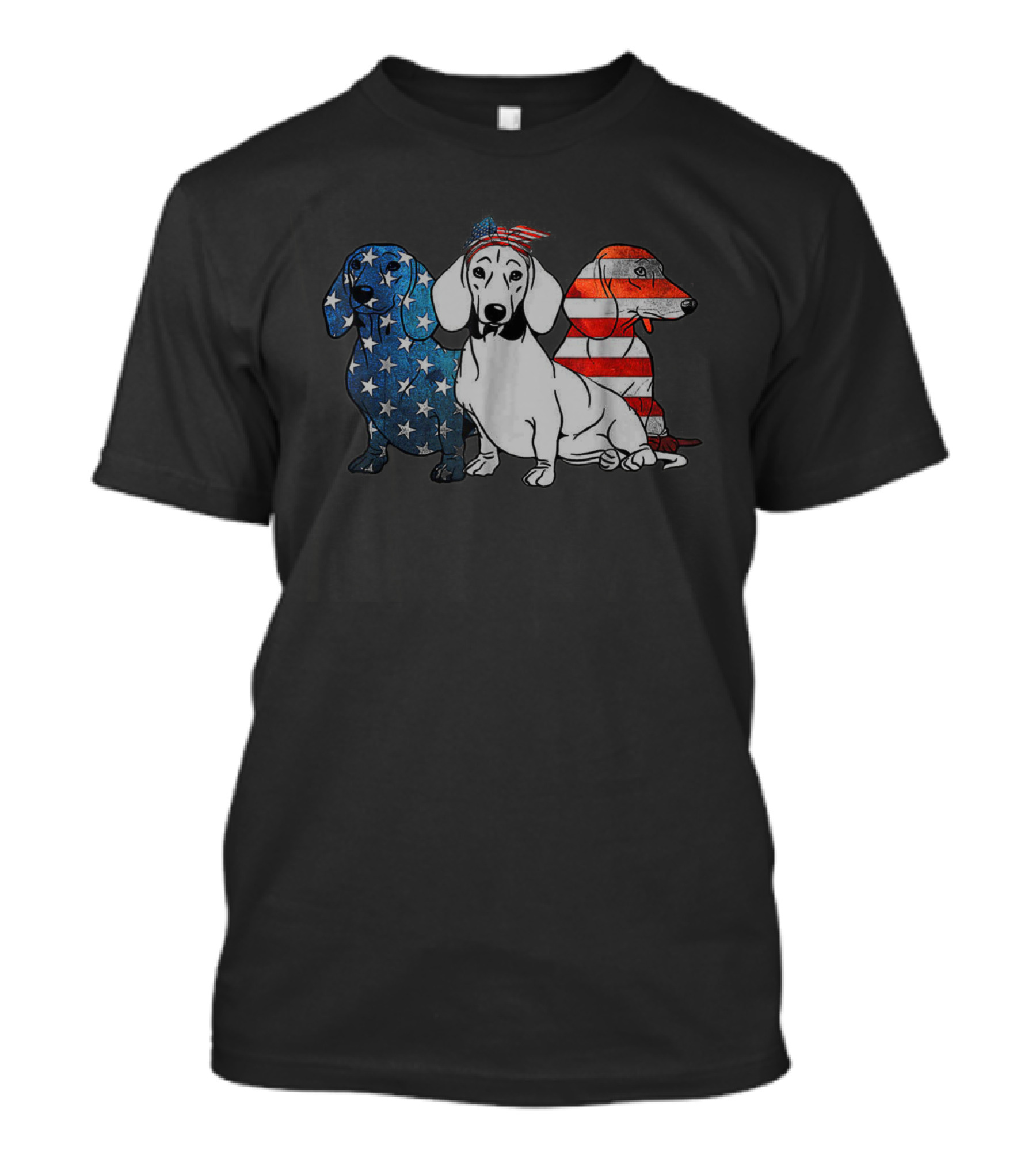 American Flag Dachshund Trio USA Independence Day 4th Of July T-Shirt
