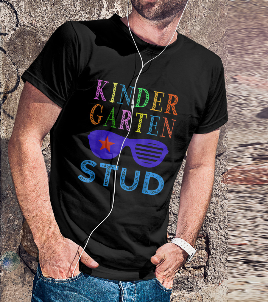 Kindergarten Stud Colorful Sunglasses Back To School First Day Fun T-Shirt