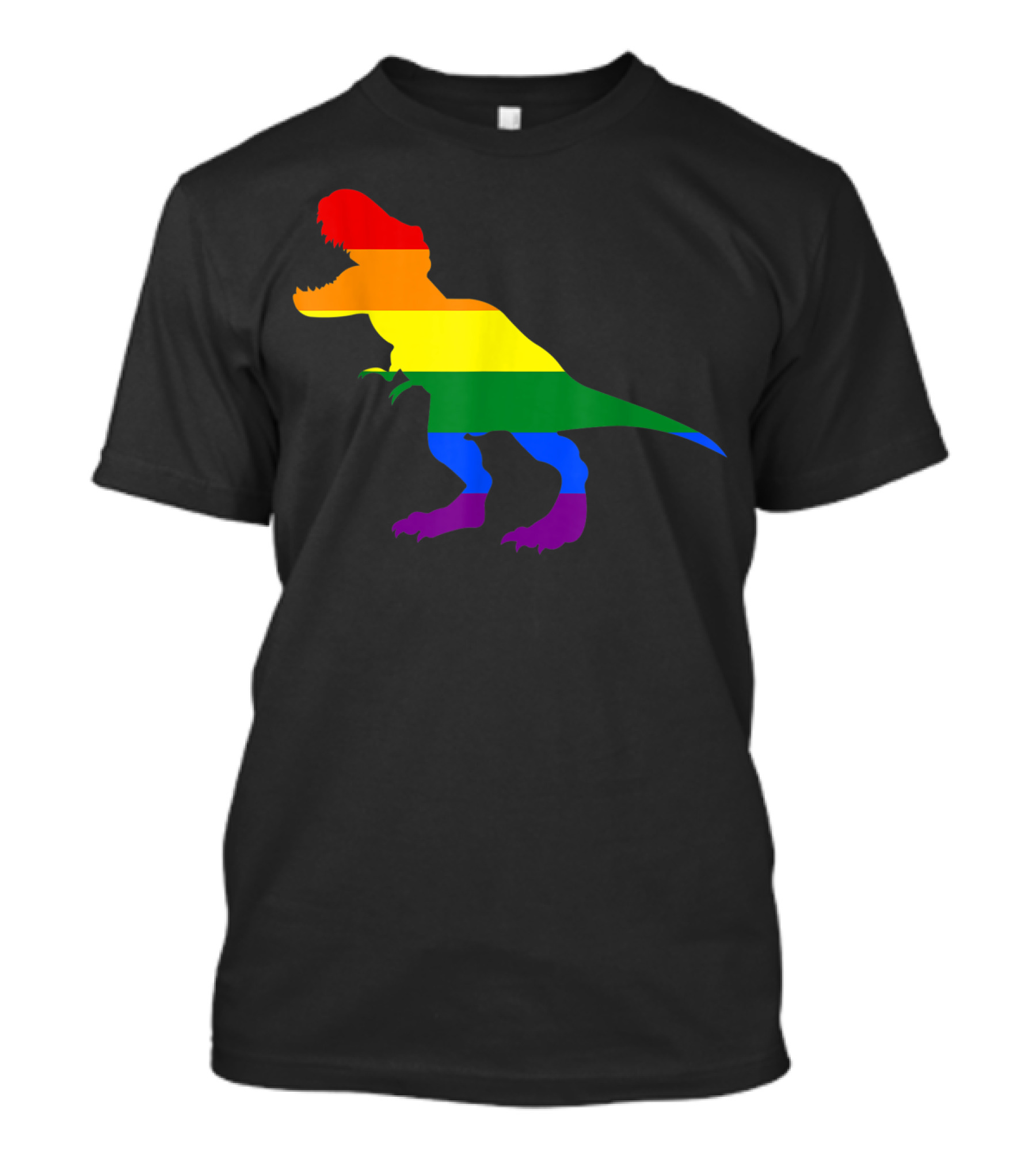 Dino Pride Rainbow Flag LBGT T-Rex Pride Month T-Shirt