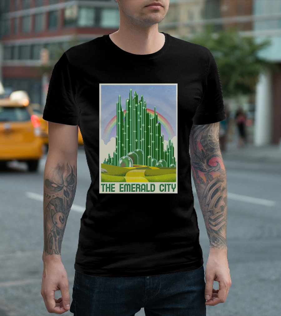 The Emerald City Landmarks Rainbow Road Journey T-Shirt