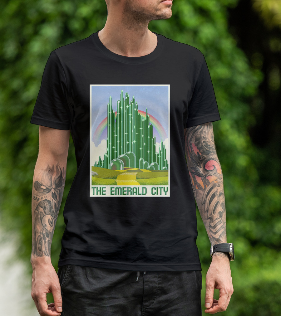 The Emerald City Landmarks Rainbow Road Journey T-Shirt