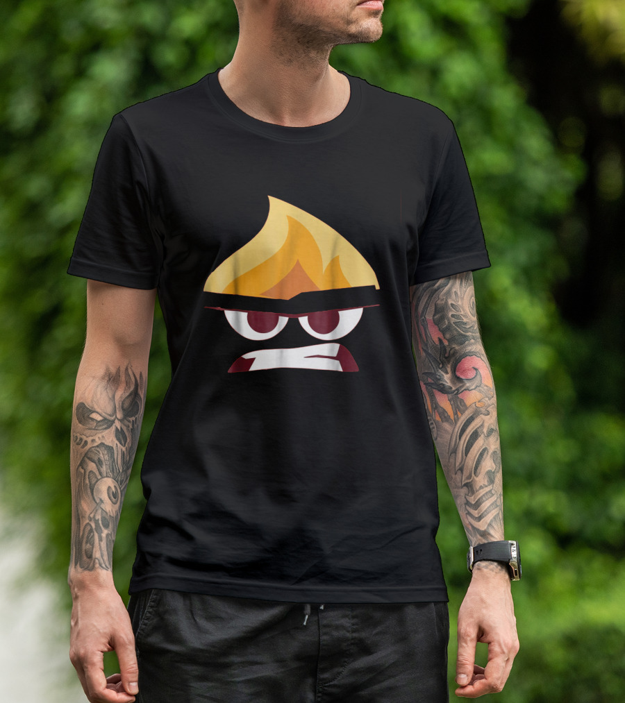 Disney Pixar Inside Out Character Anger Fiery Face Expression T-Shirt