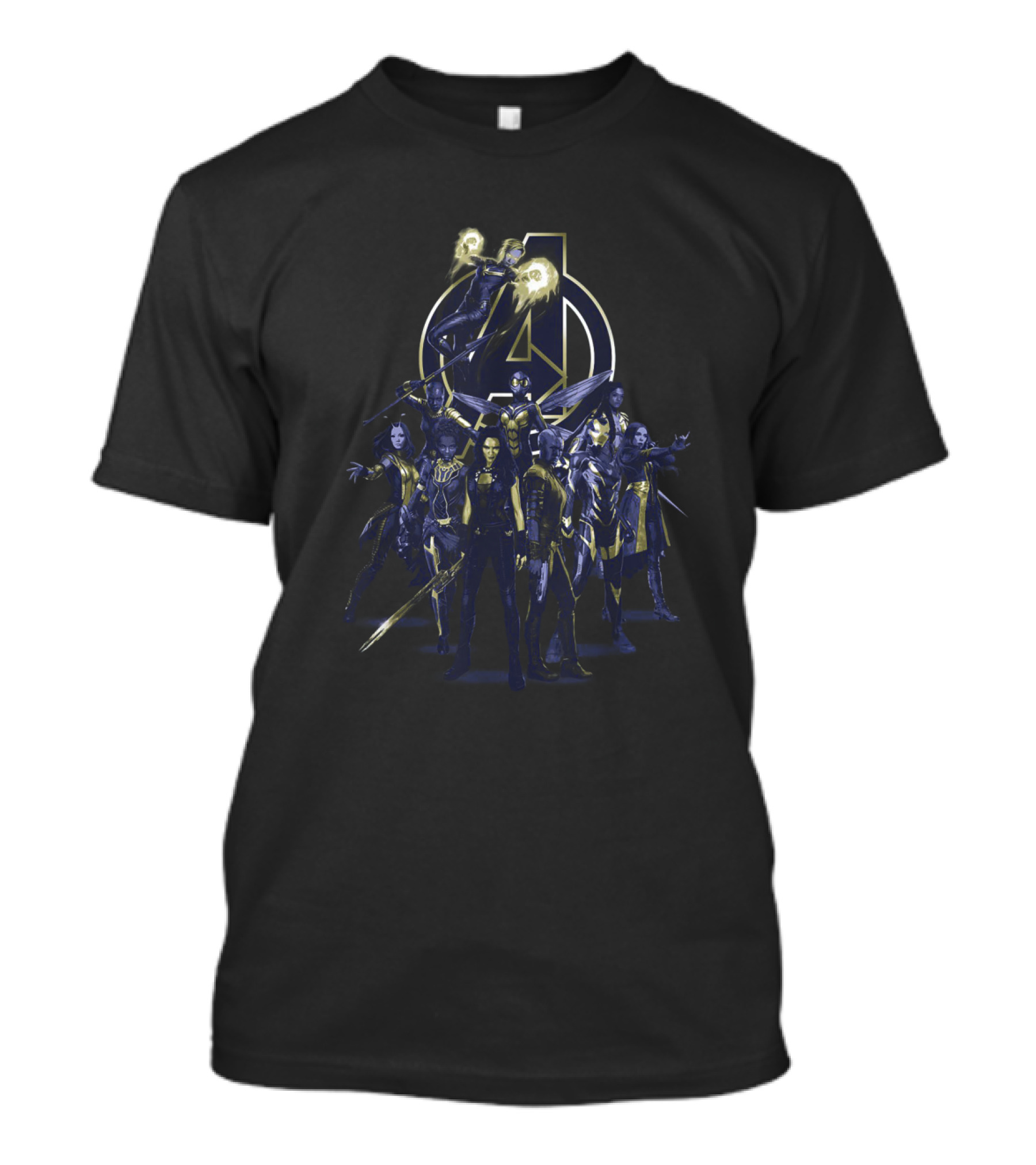 Avengers Endgame Purple Hue Iconic Heroes Ensemble With Classic T-Shirt