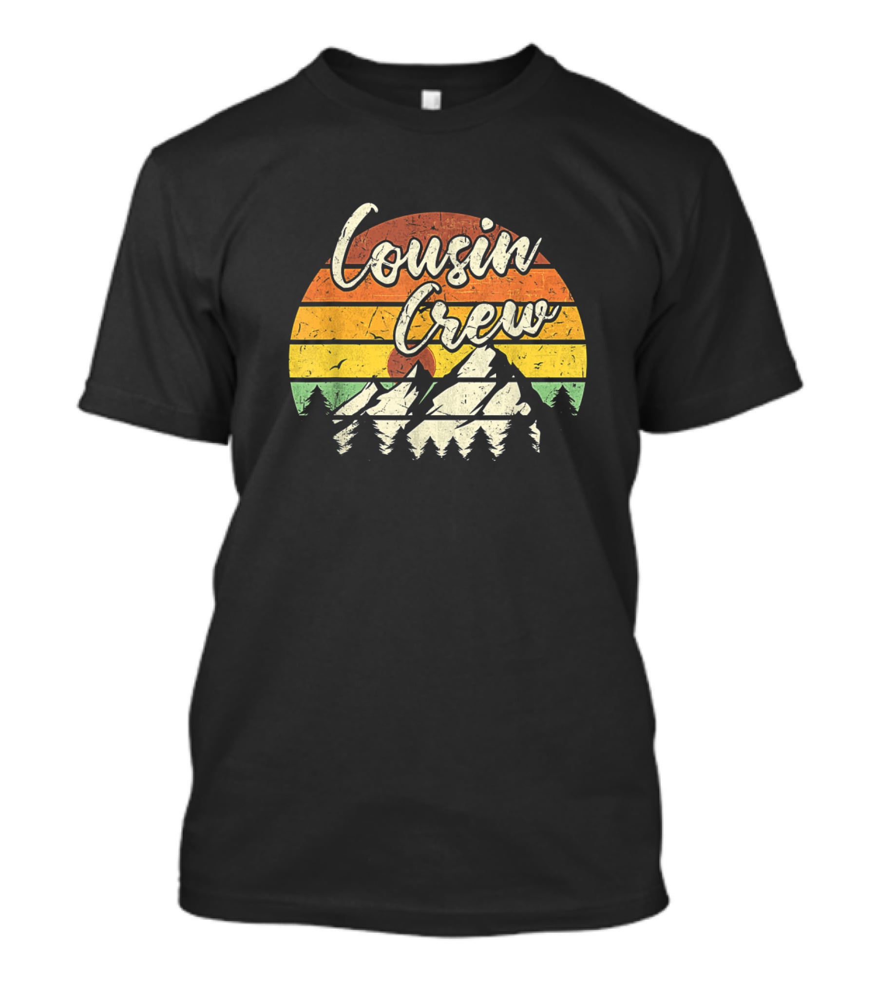Cousin Crew Mountain Sunset Summer Camping Adventure T-Shirt