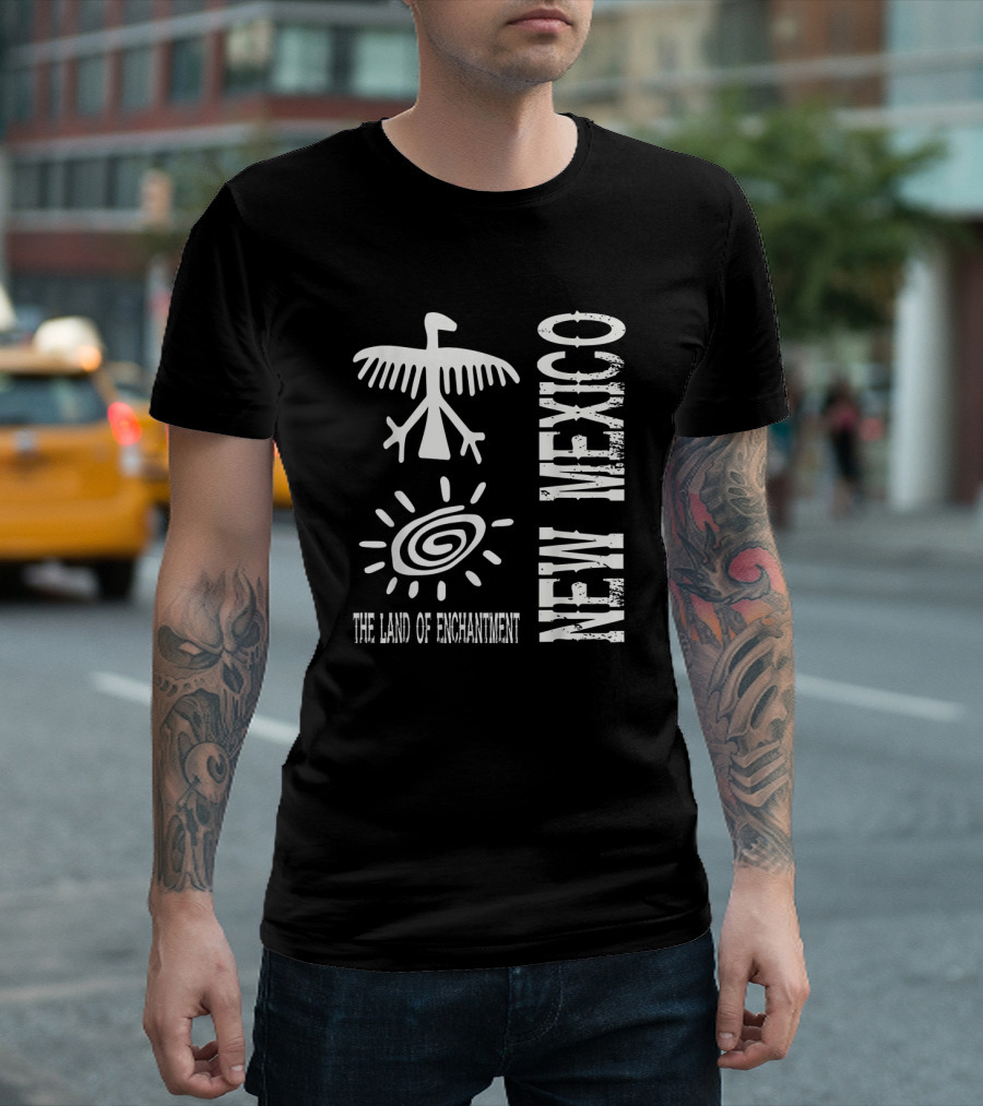 New Mexico Petroglyph Bird And Spiral Land Of Enchantment T-Shirt