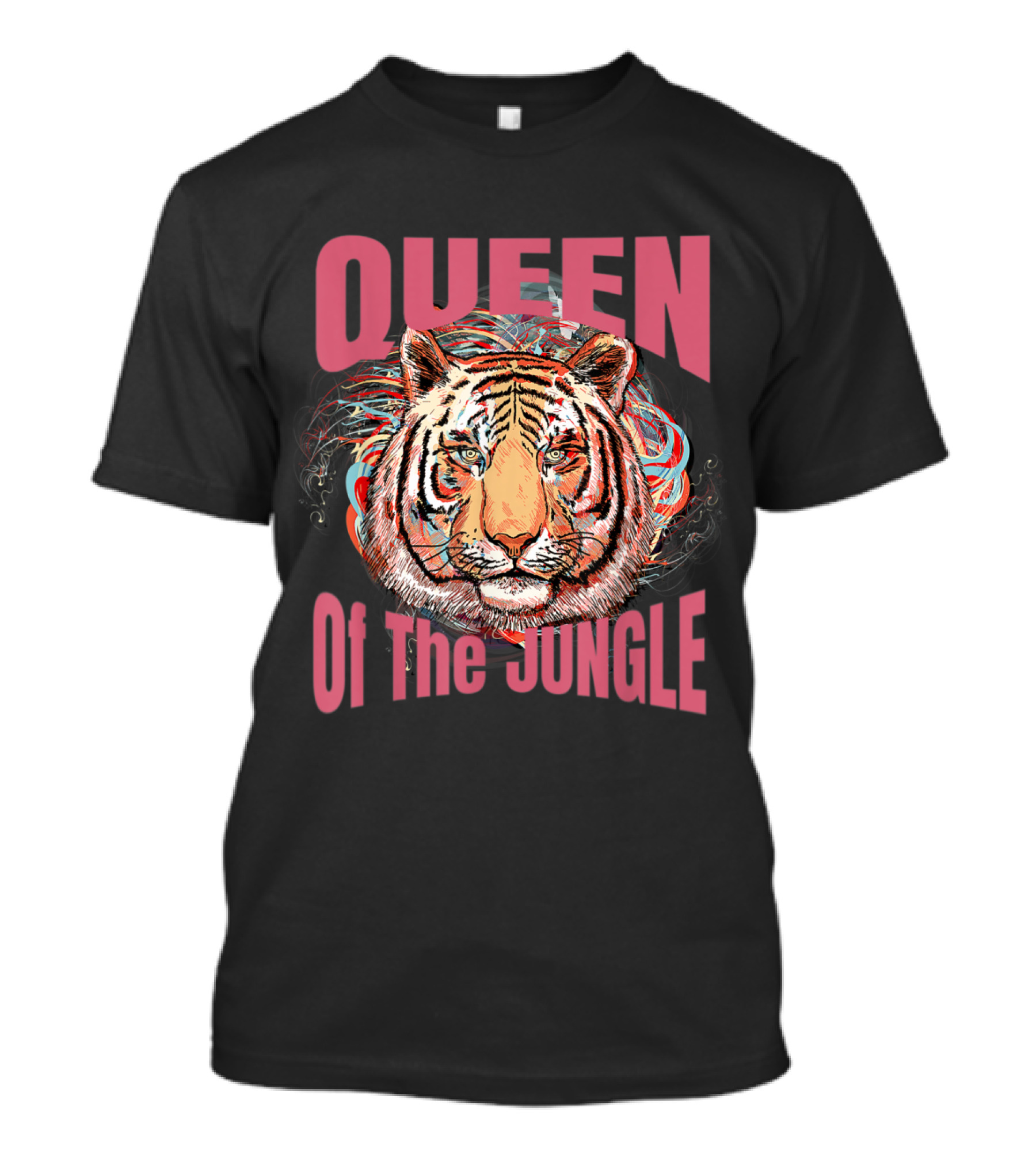 Queen Of The Jungle Big Kitty Cat Lover T-Shirt