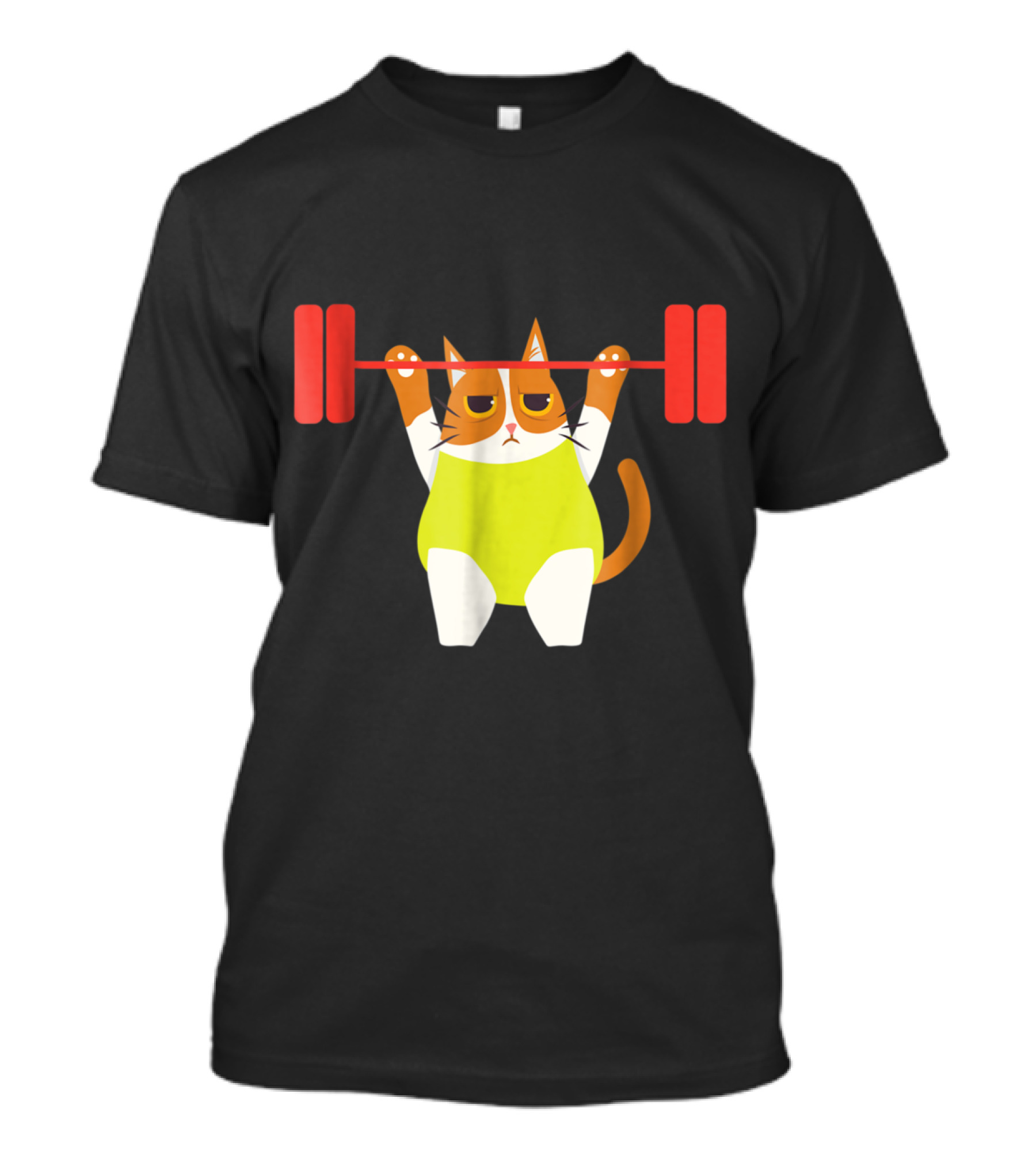 Playful Cat Weight Lifting Gym Humor for Fi...T-Shirt 