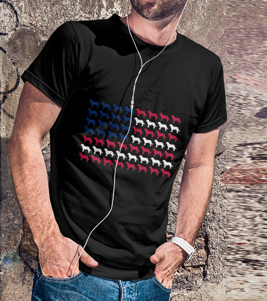 Labrador Retriever USA Flag Patriotic T-Shirt