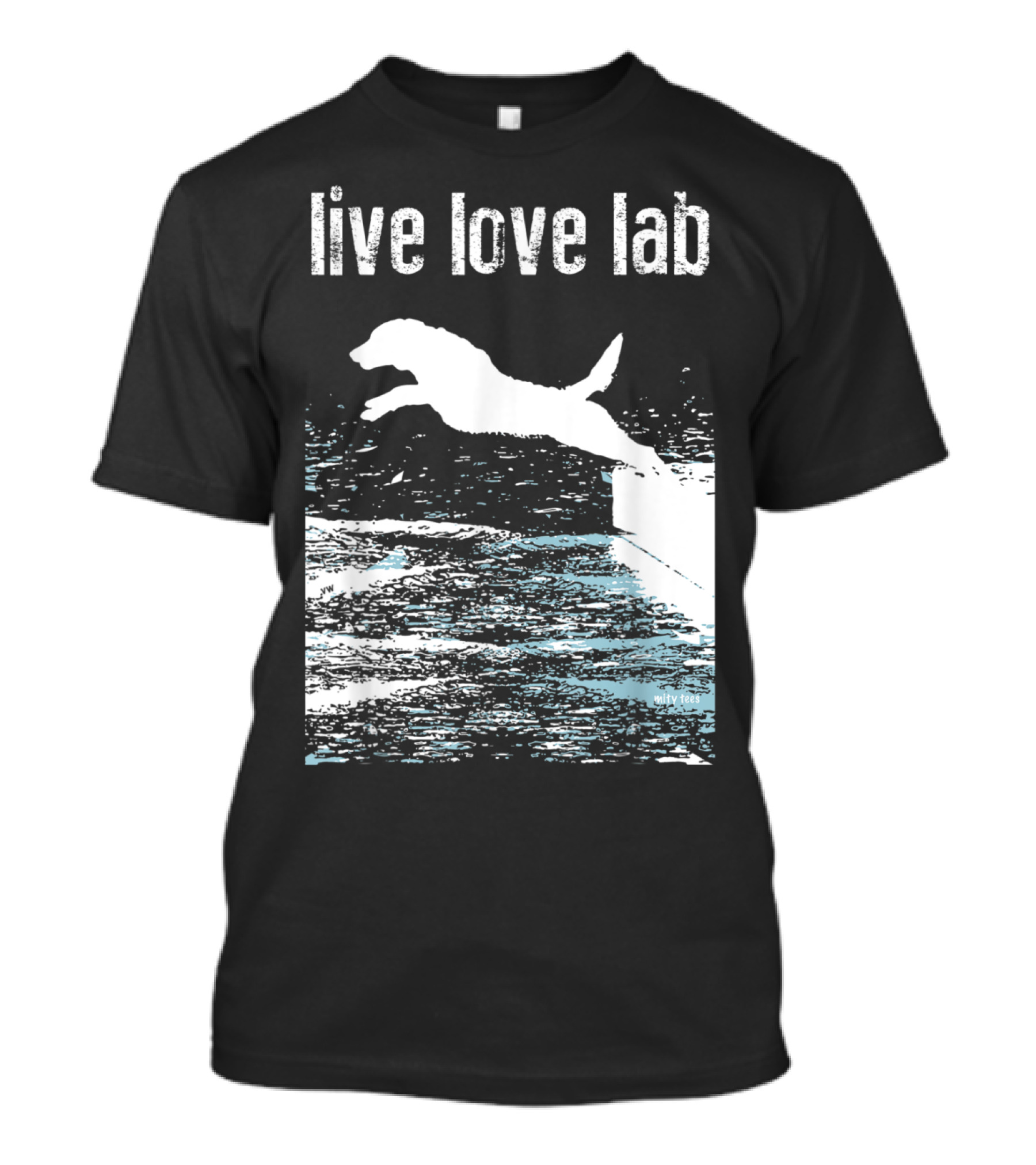 Live Love Lab Labrador Retriever Jumping Water T-Shirt