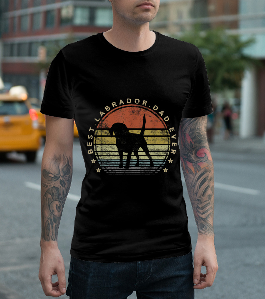 Best Labrador Dad Ever Mens Labrador Dog Lover Daddy Owner Gifts T-Shirt