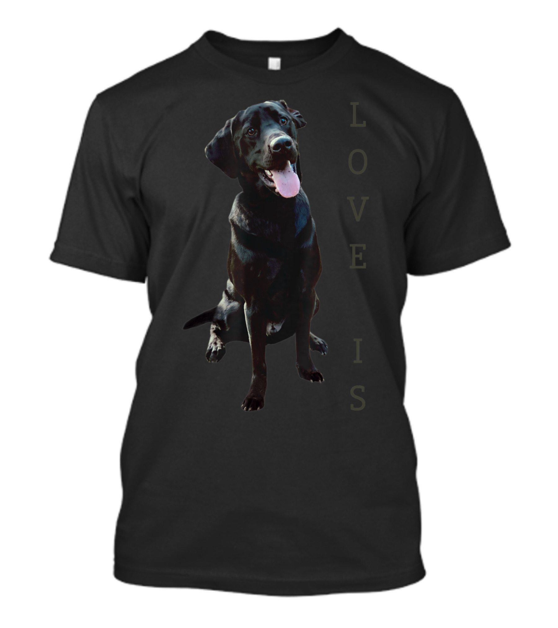 Labrador Retriever Black Lab Dog Love Is Mom Women Men Kids T-Shirt