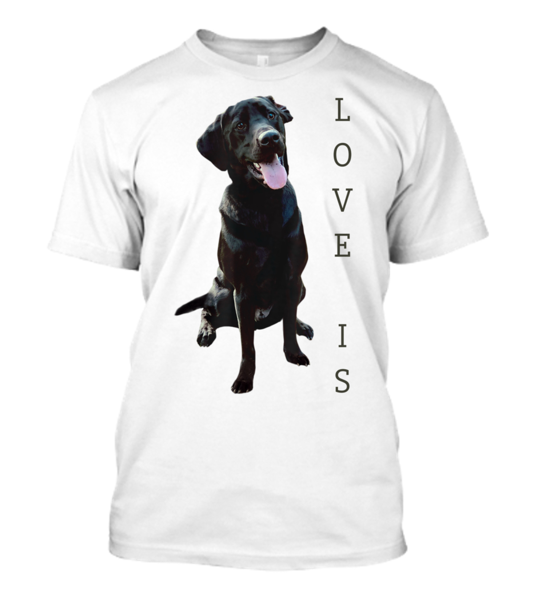 Labrador Retriever Black Lab Dog Love Is Mom Women Men Kids T-Shirt