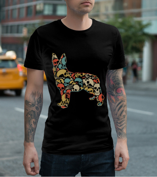 Skeleton Skull German Shepherd Vintage T-Shirt