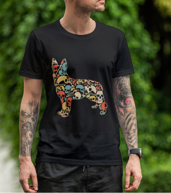 Skeleton Skull German Shepherd Vintage T-Shirt