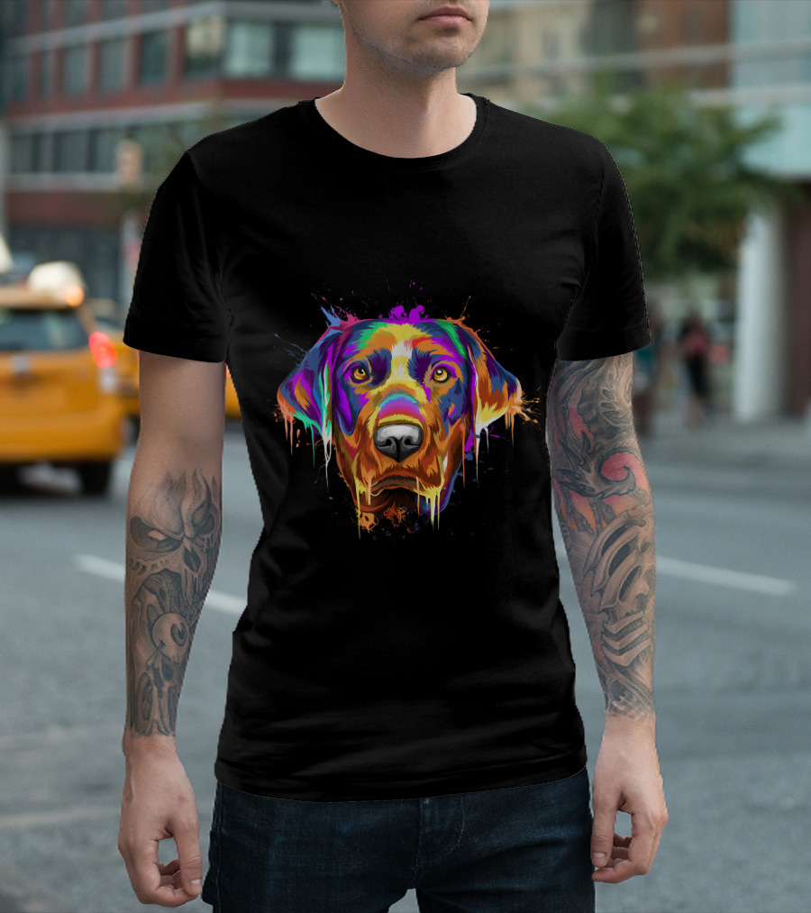 Vibrant Splash Labrador Retriever Art for Lab Lover Gifts T-Shirt