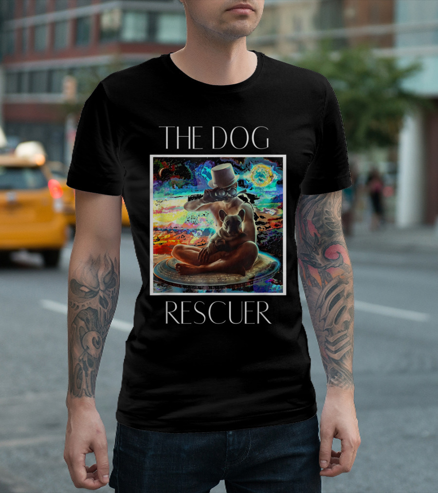 The Dog Rescuer Futuristic Animal Rescue Team Visionary Universe Journey T-Shirt