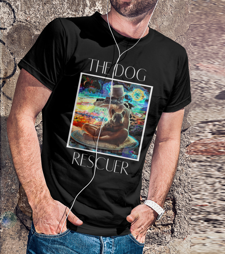 The Dog Rescuer Futuristic Animal Rescue Team Visionary Universe Journey T-Shirt