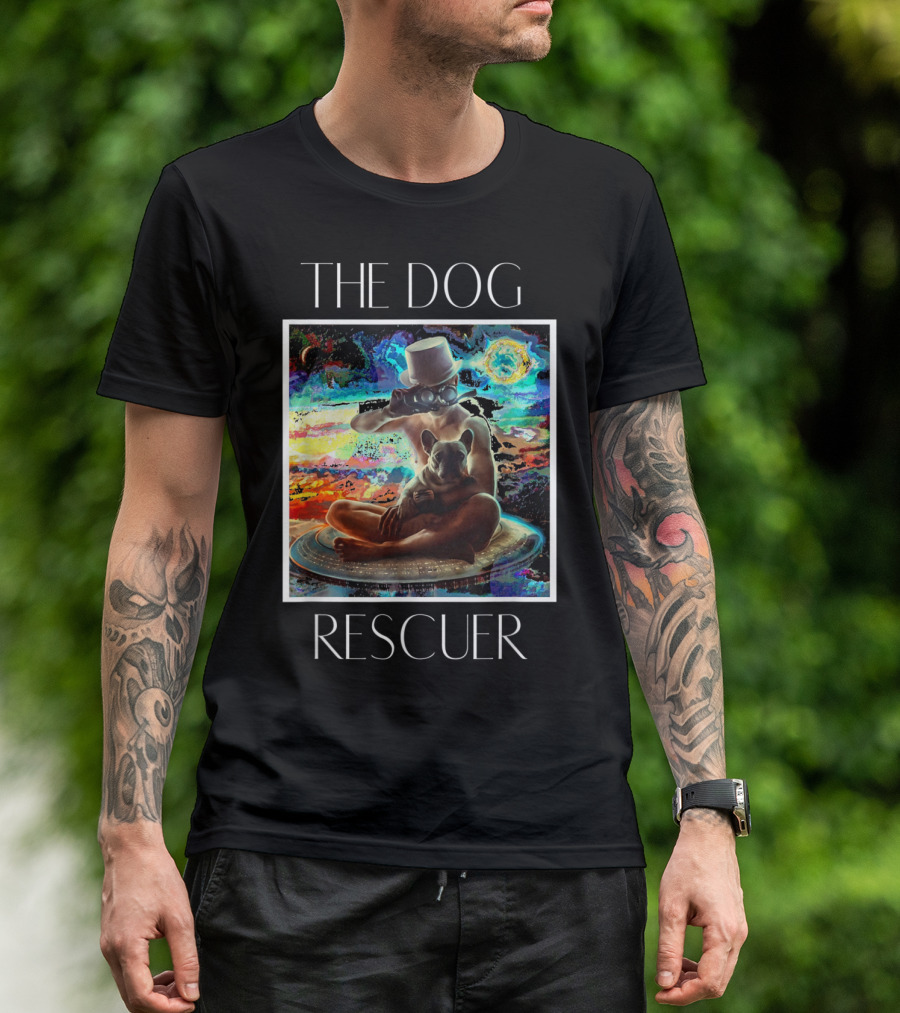 The Dog Rescuer Futuristic Animal Rescue Team Visionary Universe Journey T-Shirt